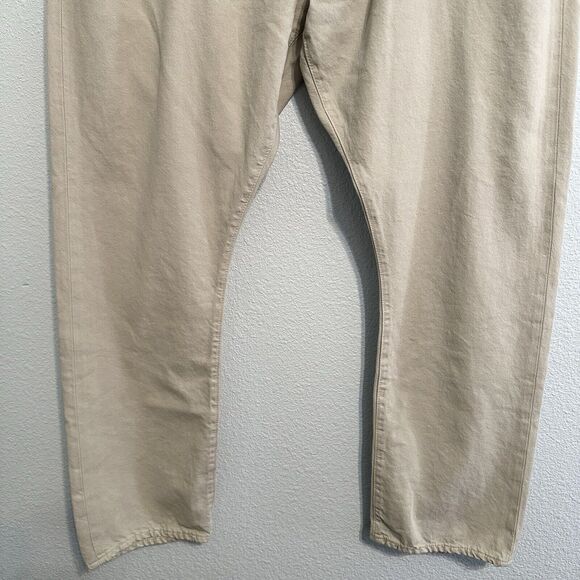 Polo Ralph Lauren Jeans Mens 42x32 Varick Slim Fit Straight Hemp Denim Grey Zip - Picture 3 of 16